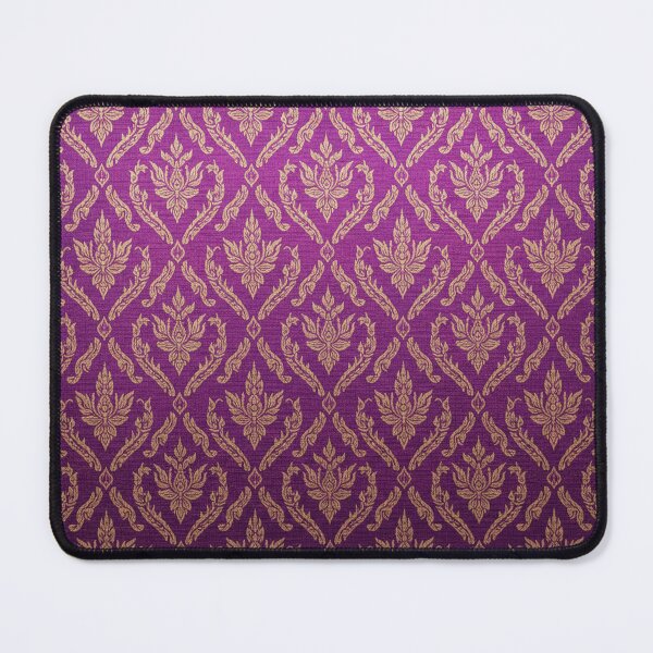 Item preview, Traditional Thai Gold Pattern on Royal Purple Fabric Background designed and sold by MyEz Style.