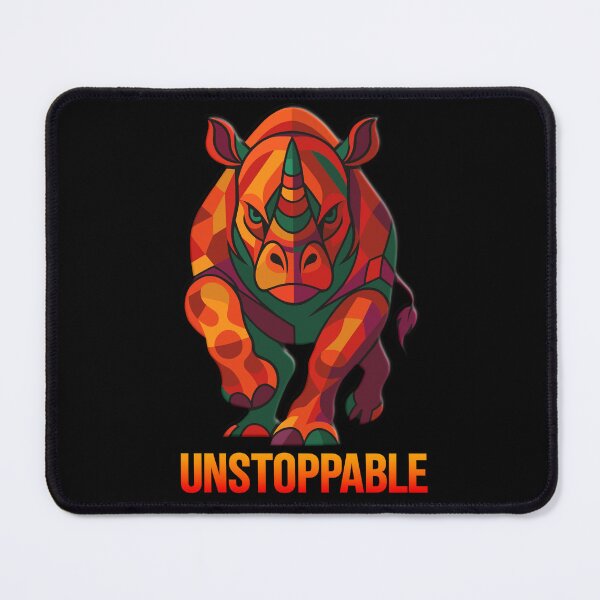 Item preview, Unstoppable Rhino - version 2 (different text colouring) designed and sold by ArtyApe.