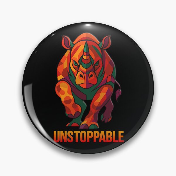 Item preview, Unstoppable Rhino - version 2 (different text colouring) designed and sold by ArtyApe.