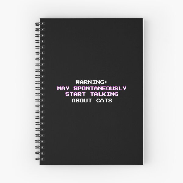 Item preview, Warning: May Spontaneously Start Talking About Cats - Funny Pet Owner Quote designed and sold by DailyVibesMerch.