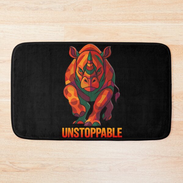 Item preview, Unstoppable Rhino - version 2 (different text colouring) designed and sold by ArtyApe.