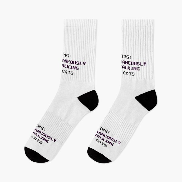 Item preview, Warning: May Spontaneously Start Talking About Cats - Funny Pet Owner Quote - Black Letters designed and sold by DailyVibesMerch.