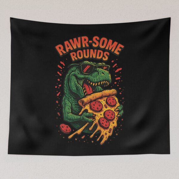Item preview, Dino Pizza T-Shirt: Hilarious T-Rex Munch Graphic Tee for Jurassic Junk Food Fans designed and sold by WAUZ.
