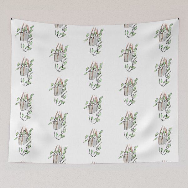 Item preview, Hanging Plants Pothos Doodles designed and sold by Dreambigdigital.