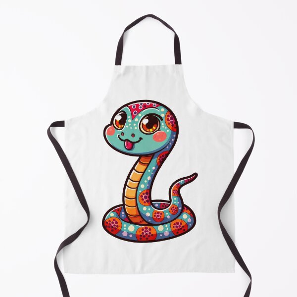 Item preview, Cute Colorful Snake Sticker – Kawaii Patterned Snake Cartoon designed and sold by LunaPixelStudio.