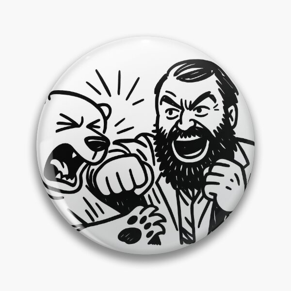 Item preview, Brian Blessed and the Bear – Cartoon Punch-Out Design designed and sold by gogopachinko.