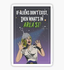 Vintage Inspired Area 51 Aliens Sticker