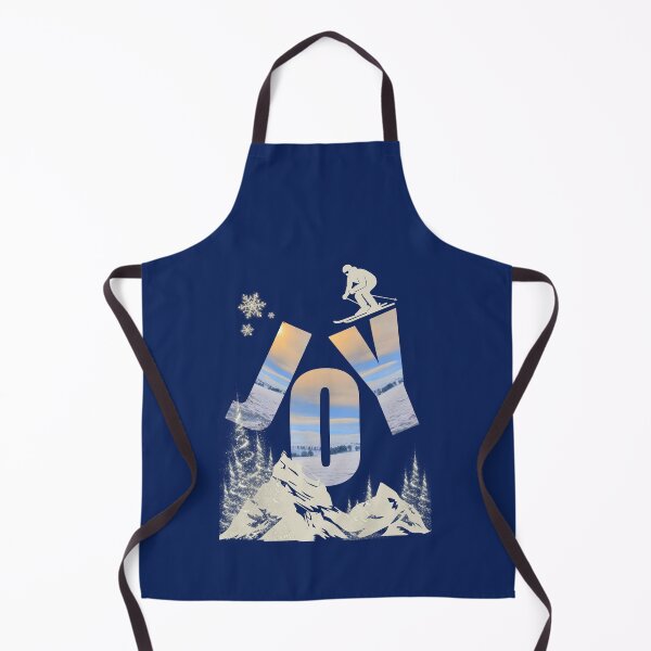 Item preview, JOY – Winter design with sunset, skier & mountain silhouette designed and sold by Katja LebenFreude.
