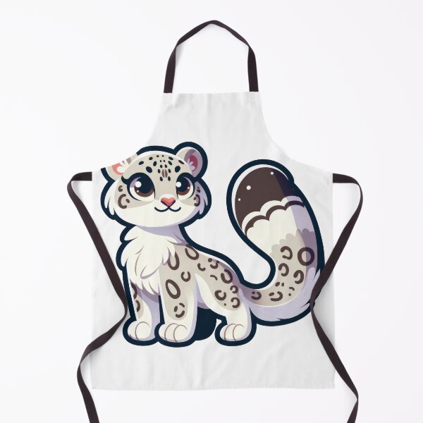 Item preview, Cute Snow Leopard Sticker – Adorable Spotted Big Cat Cartoon designed and sold by LunaPixelStudio.