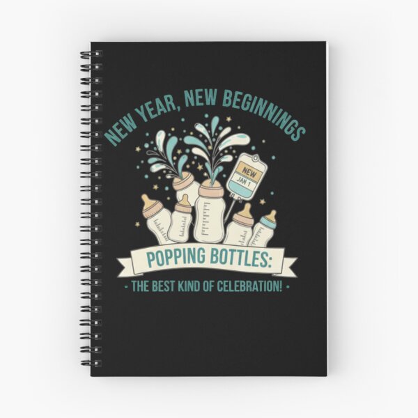Item preview, New Year New Beginnings Popping Bottles The Best Kind of Celebration designed and sold by RNTStudio.