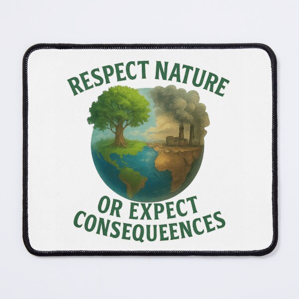 Item preview, Respect Nature or Expect Consequences | Bold Environmental Awareness Statement designed and sold by Badegi Tradings.