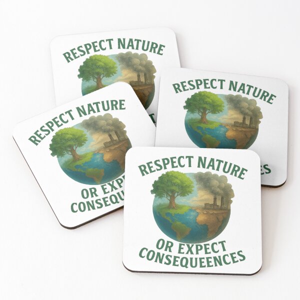 Item preview, Respect Nature or Expect Consequences | Bold Environmental Awareness Statement designed and sold by Badegi Tradings.