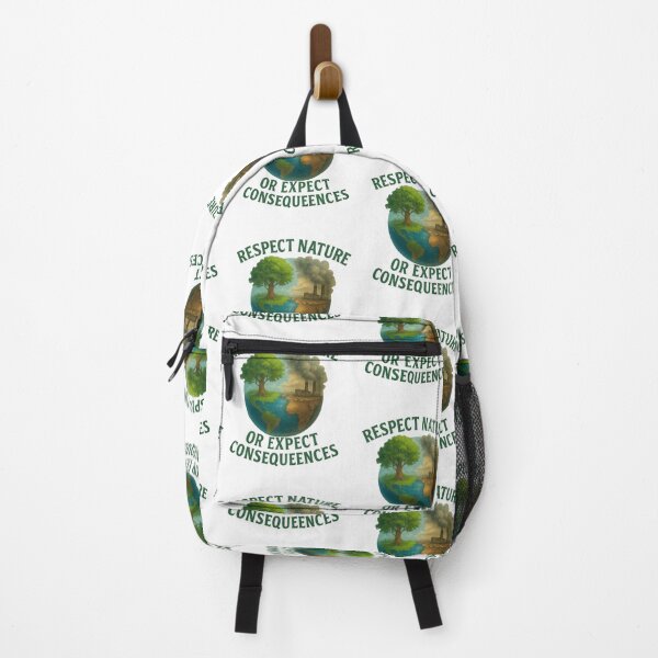 Item preview, Respect Nature or Expect Consequences | Bold Environmental Awareness Statement designed and sold by Badegi Tradings.