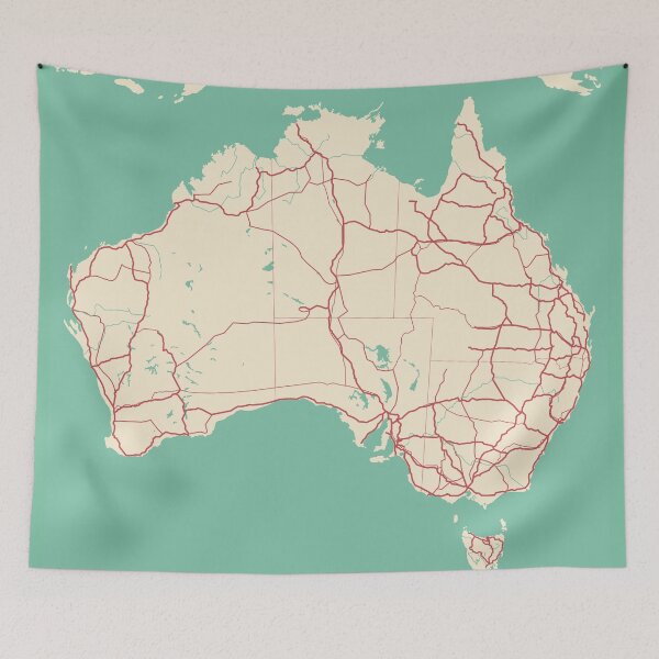 Item preview, Australia Map designed and sold by MapsByLeo.