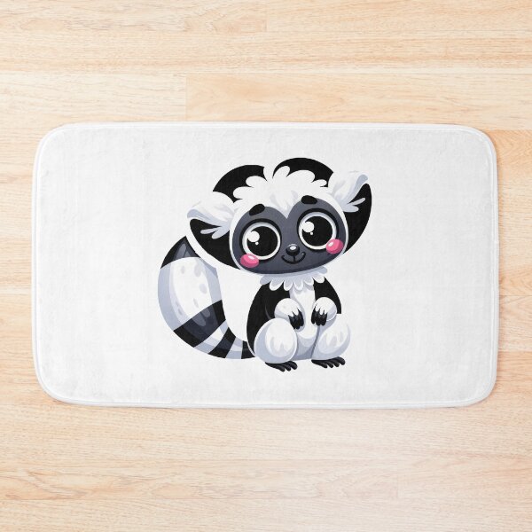 Item preview, Cute Sifaka Lemur Sticker – Adorable Black & White Madagascar Lemur Art designed and sold by LunaPixelStudio.