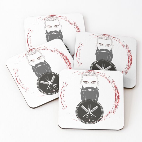 Item preview, Barber- a man with a beard advertising a hair salon designed and sold by Lovelalaland.