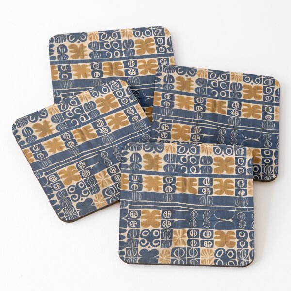 Item preview, Boho Indigo Block Print Pattern designed and sold by NeowallsCo.