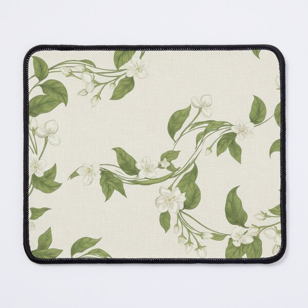 Item preview, Seamless Vintage Floral Pattern: White Flowers & Green Leaves on Fabric designed and sold by MyEz Style.