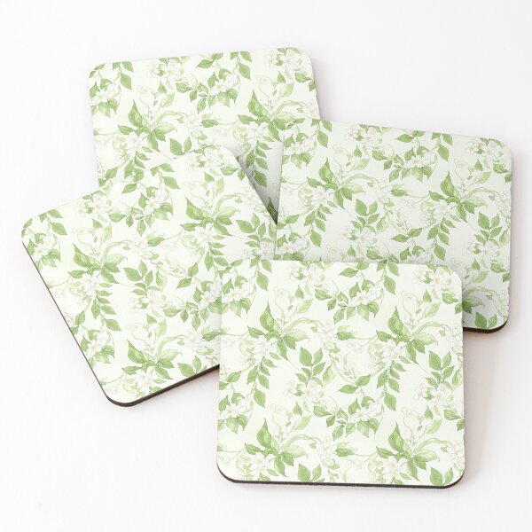 Item preview, Fresh Green and White Floral Watercolor Seamless Pattern designed and sold by MyEz Style.