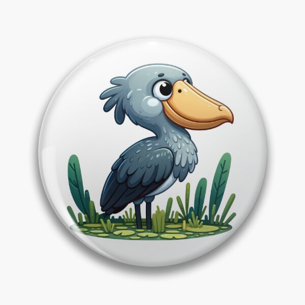 Artikelvorschau, Niedlicher Schuhschnabel-Aufkleber – Entzückender Vogel mit großem Schnabel (Cartoon) entworfen und verkauft von LunaPixelStudio.