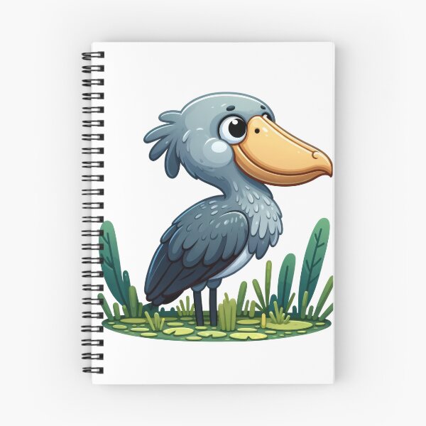 Item preview, Cute Shoebill Stork Sticker – Adorable Big-Beaked Bird Cartoon designed and sold by LunaPixelStudio.