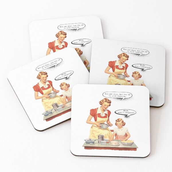 Item preview, Mid-Century Mother and Daughter with Funny Caption designed and sold by xposedbydesign.