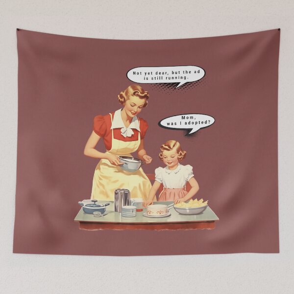 Item preview, Mid-Century Mother and Daughter with Funny Caption designed and sold by xposedbydesign.