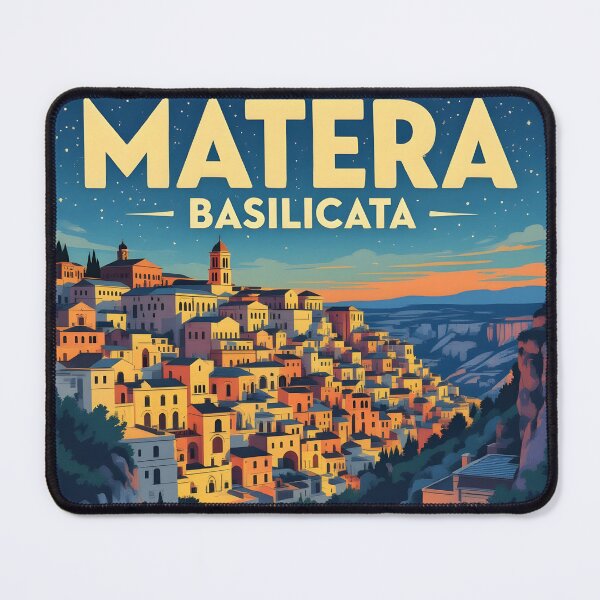 Item preview, Matera, Basilicata, Italy: Vintage-Style Painterly Travel Poster designed and sold by LSVart.