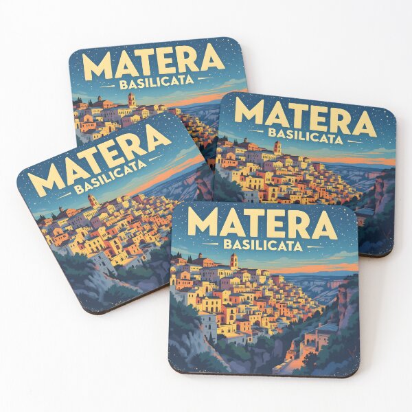 Item preview, Matera, Basilicata, Italy: Vintage-Style Painterly Travel Poster designed and sold by LSVart.