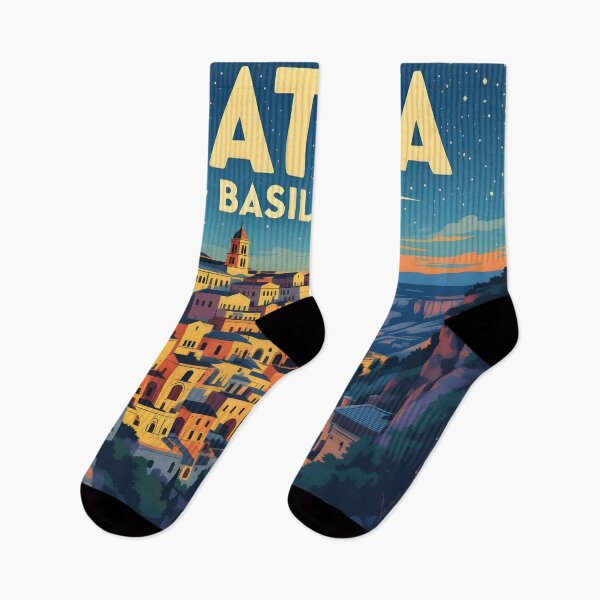 Item preview, Matera, Basilicata, Italy: Vintage-Style Painterly Travel Poster designed and sold by LSVart.