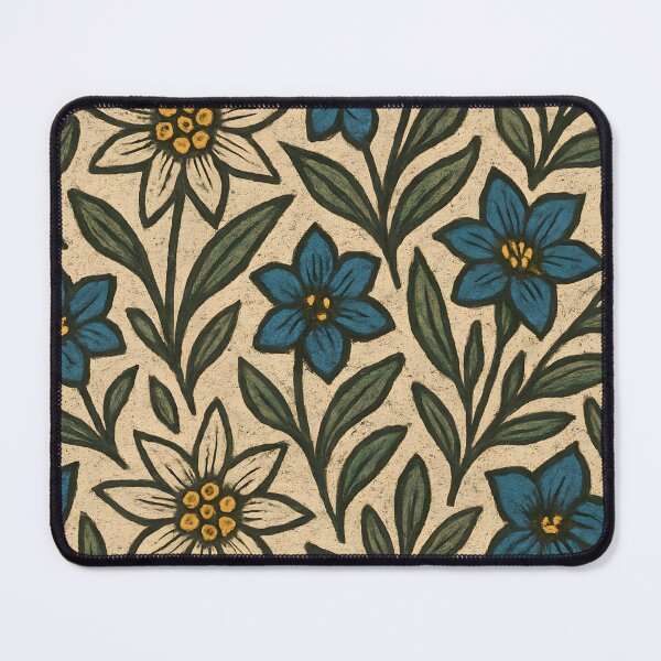 Item preview, Alpine Folk Floral Tapestry – Edelweiss Pattern Wall Art designed and sold by Artsy-With.