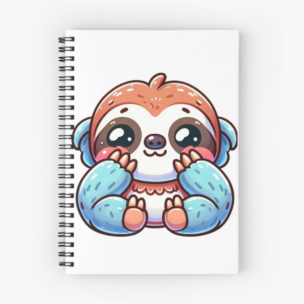 Item preview, Pegatina de perezoso adorable: ilustración kawaii de un animal perezoso designed and sold by LunaPixelStudio.