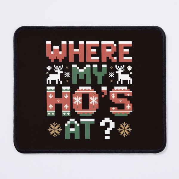 Item preview, Where My Ho’s At – Xmas Couples Ugly Sweater Vibes designed and sold by Redgiant87x.