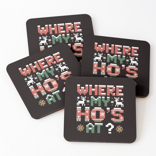 Item preview, Where My Ho’s At – Xmas Couples Ugly Sweater Vibes designed and sold by Redgiant87x.