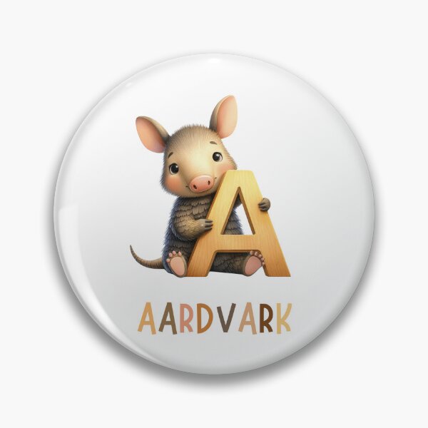 Item preview, Alphabet Animals – Letter A is for Aardvark Nursery Design designed and sold by Pet-DeLish.