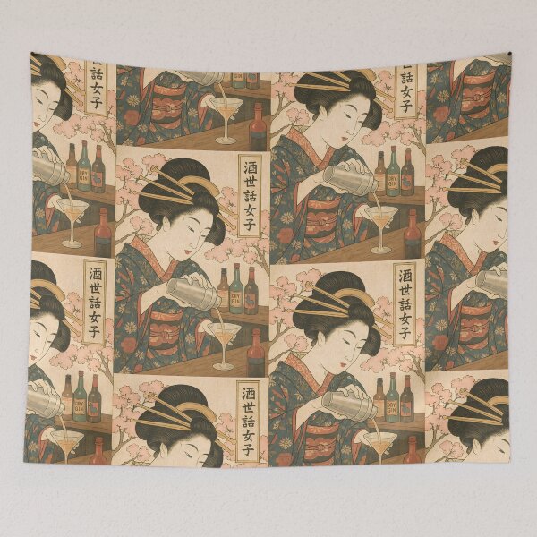 Item preview, Ukiyo-e Bijin: The Elegant Bartender of Edo designed and sold by neoUKIYOE.