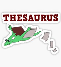 Funny Thesaurus Dinosaur Shirt Thesaurus Rex t-shirt THESAURUS BOOK 2 Sticker