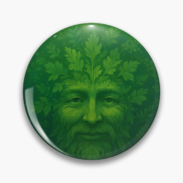 Item preview, Greenman Green Man Smiling in the Leaves designed and sold by SDFBB.