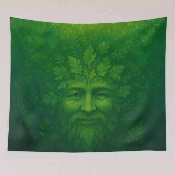 Item preview, Greenman Green Man Smiling in the Leaves designed and sold by SDFBB.