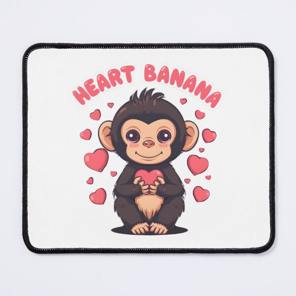 Item preview, Heart Banana Monkey Cute Kawaii Art designed and sold by pefect-designs.