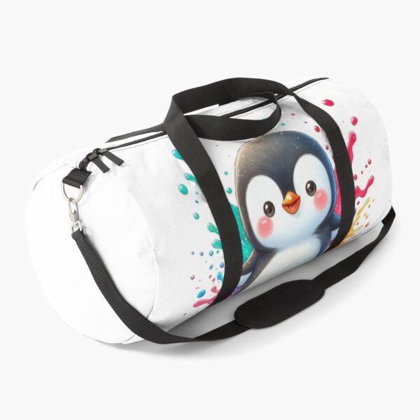 Item preview, Kawaii Rainbow Paint Splash Penguin Illustration designed and sold by BigBlueArt.