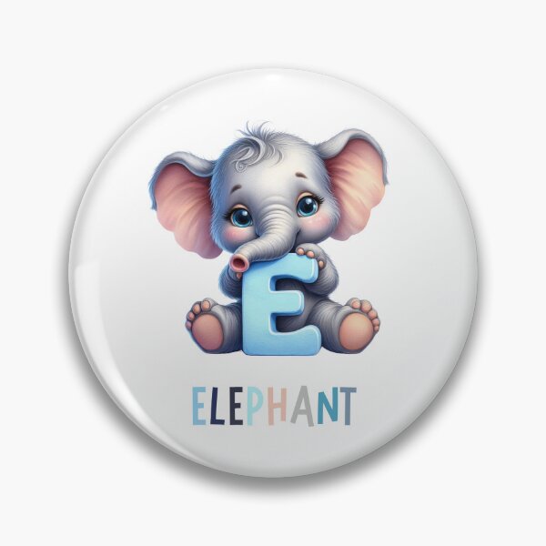 Item preview, Alphabet Animals – Letter E is for Elephant Nursery Design designed and sold by Pet-DeLish.