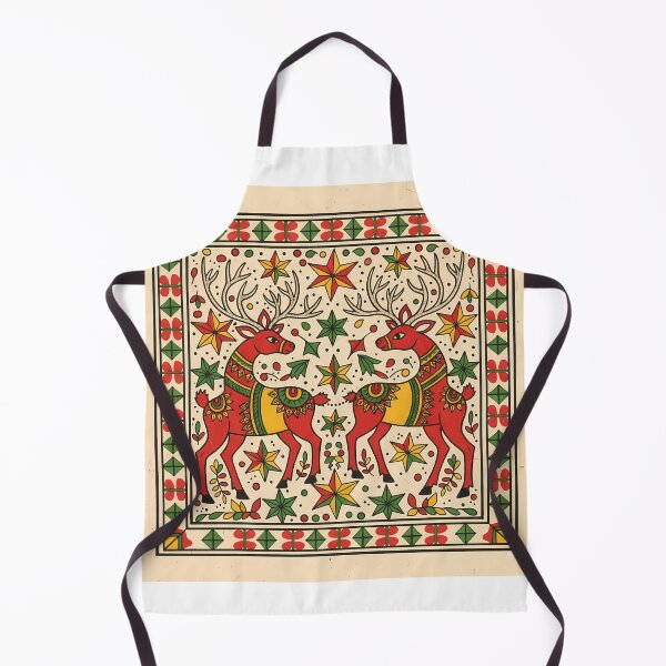 Item preview, “Festive Reindeer in Madhubani Style” designed and sold by digisetumedia.
