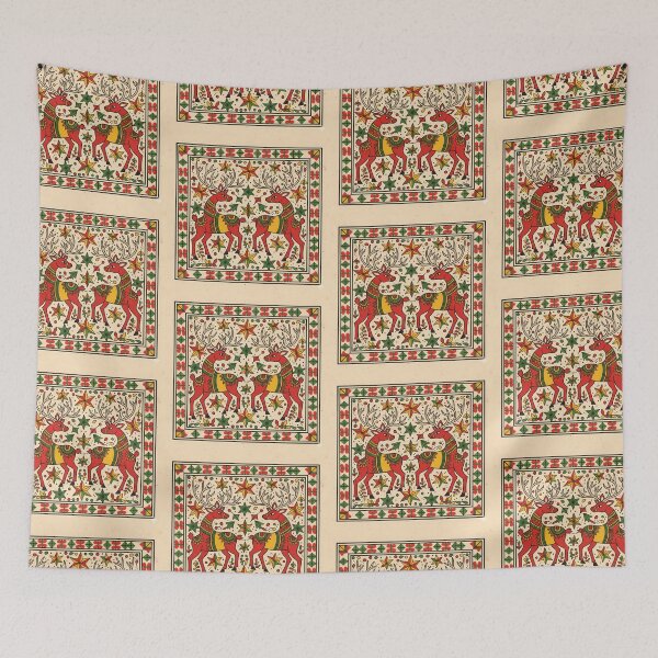 Item preview, “Festive Reindeer in Madhubani Style” designed and sold by digisetumedia.