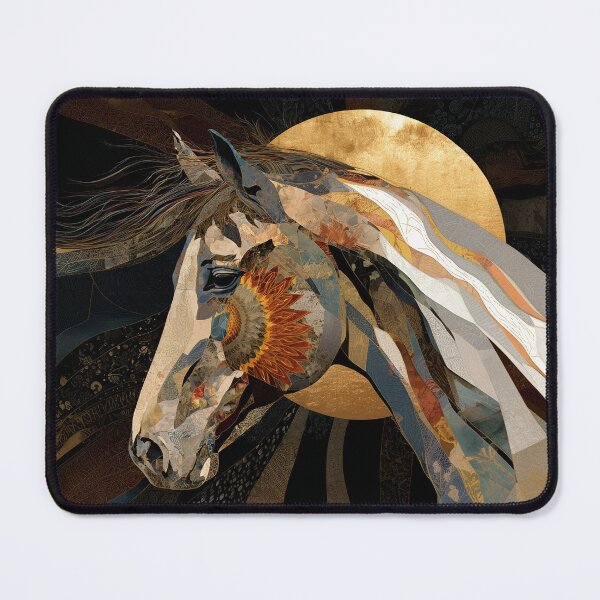 Item preview, Golden Sunflower Celestial Horse Portrait designed and sold by bubblegoth.