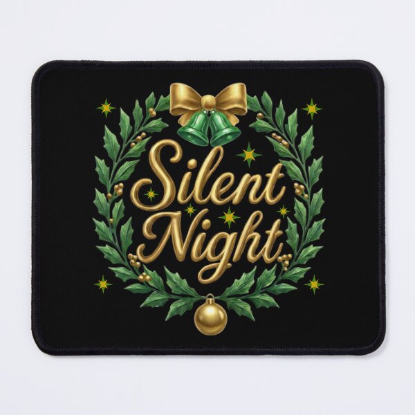 Item preview, Silent Night (Green and Gold) designed and sold by Brickroad Dsigns.