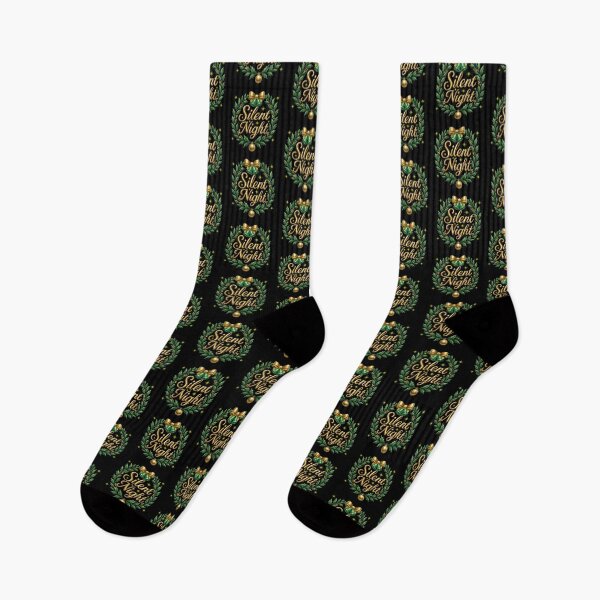 Item preview, Silent Night (Green and Gold) designed and sold by Brickroad Dsigns.