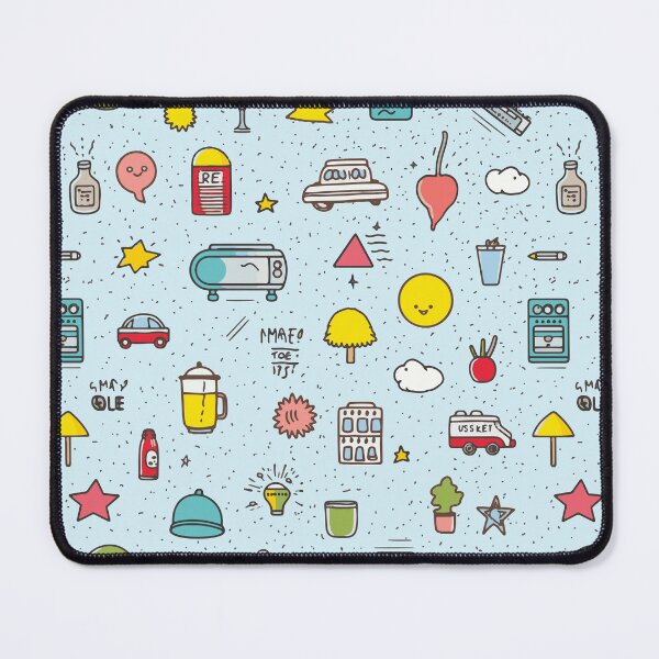 Item preview, Cute fun doodle pattern with everyday objects designed and sold by y-a-y.