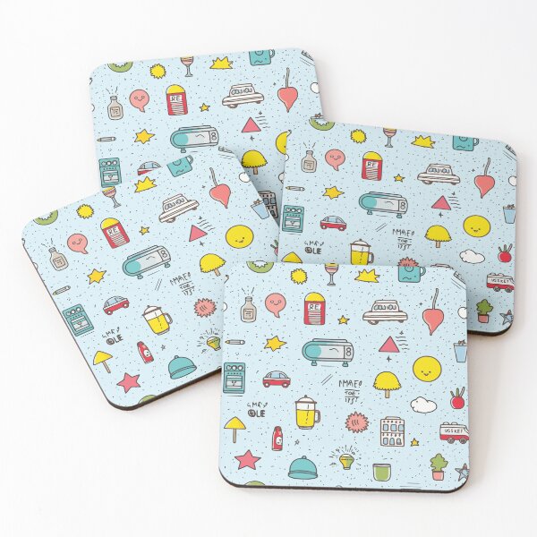Item preview, Cute fun doodle pattern with everyday objects designed and sold by y-a-y.