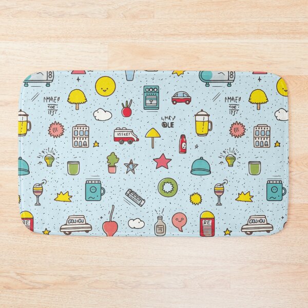 Item preview, Cute fun doodle pattern with everyday objects designed and sold by y-a-y.